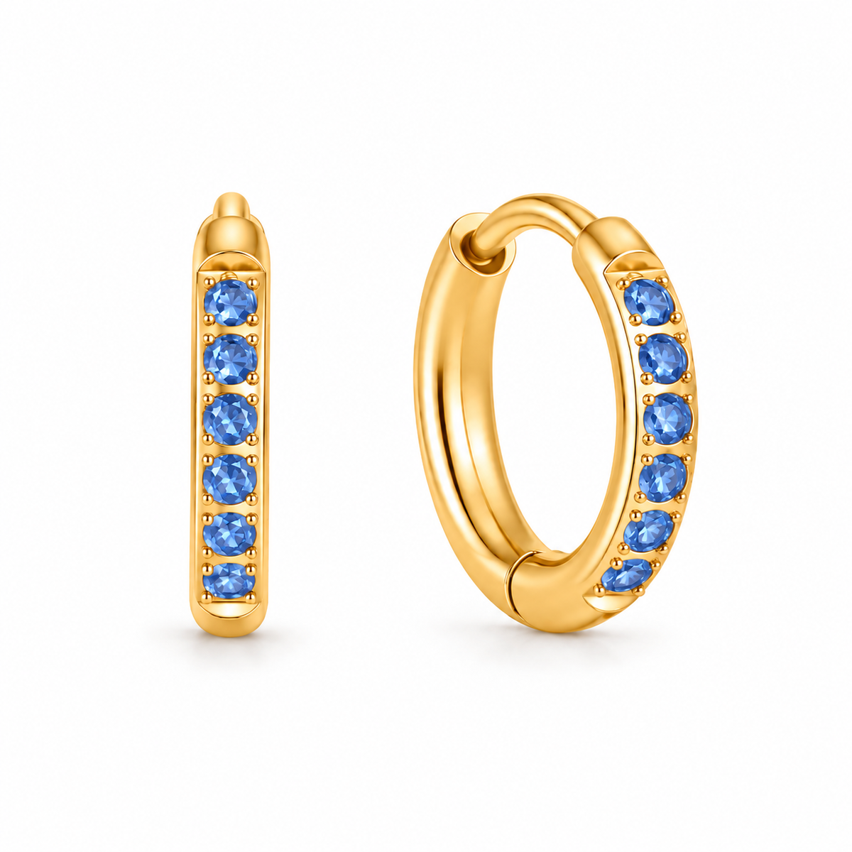 Little Charms Sparkle earrings with blue zirconia