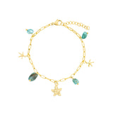 ASTORÍA Linnea gyllt armband með Apatite steinum