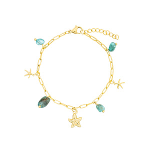 ASTORÍA Linnea gyllt armband með Apatite steinum