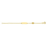 Children's 8kt gold bracelet with plate for engraving