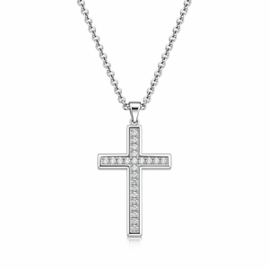 Norr & Sons Aaron men's cross with zirconia #230