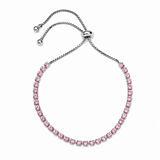 MIRA Misty armband með bleikum zirkonia