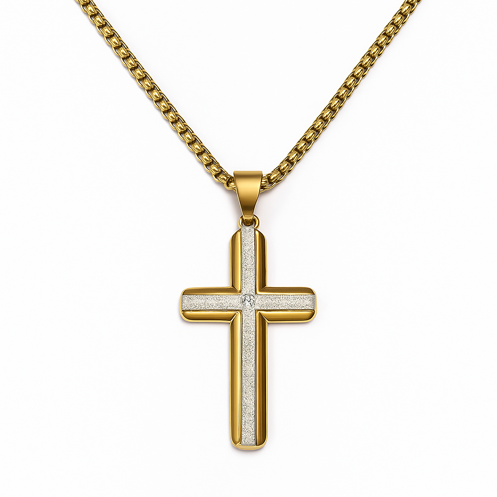 MIRA Milton gylltur herrakross með zirkonia