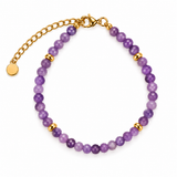 MIRA Gem gold-plated gemstone bracelet | Amethyst