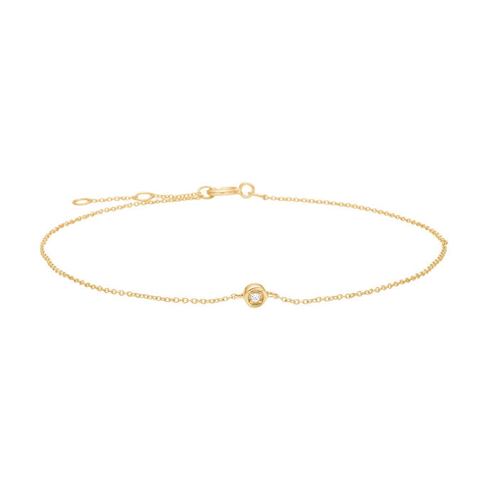 Gullarmband 14k með 0.005ct demanti