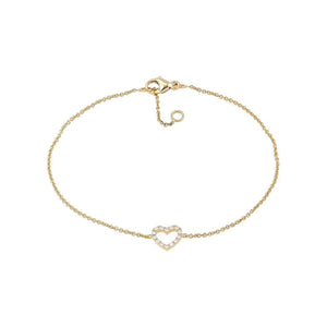 NORDAHL Gullarmband 14kt með 0.06ct demöntum