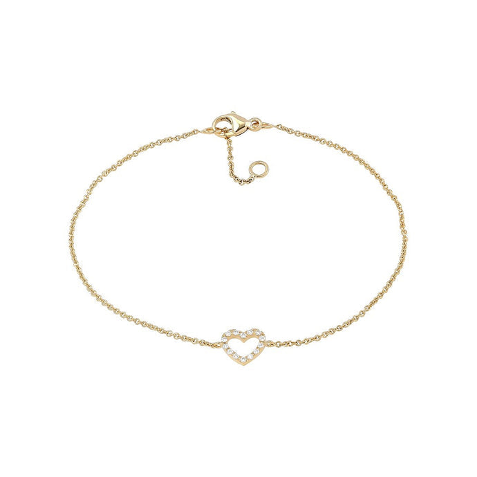 Gullarmband 14k með 0.06ct demöntum