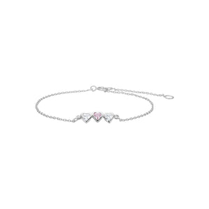NOA Kids silfurarmband með hjörtum ●330900