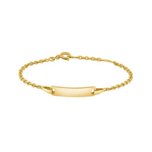 NOA Kids gyllt silfurarmband með plötu fyrir áletrun ●425900
