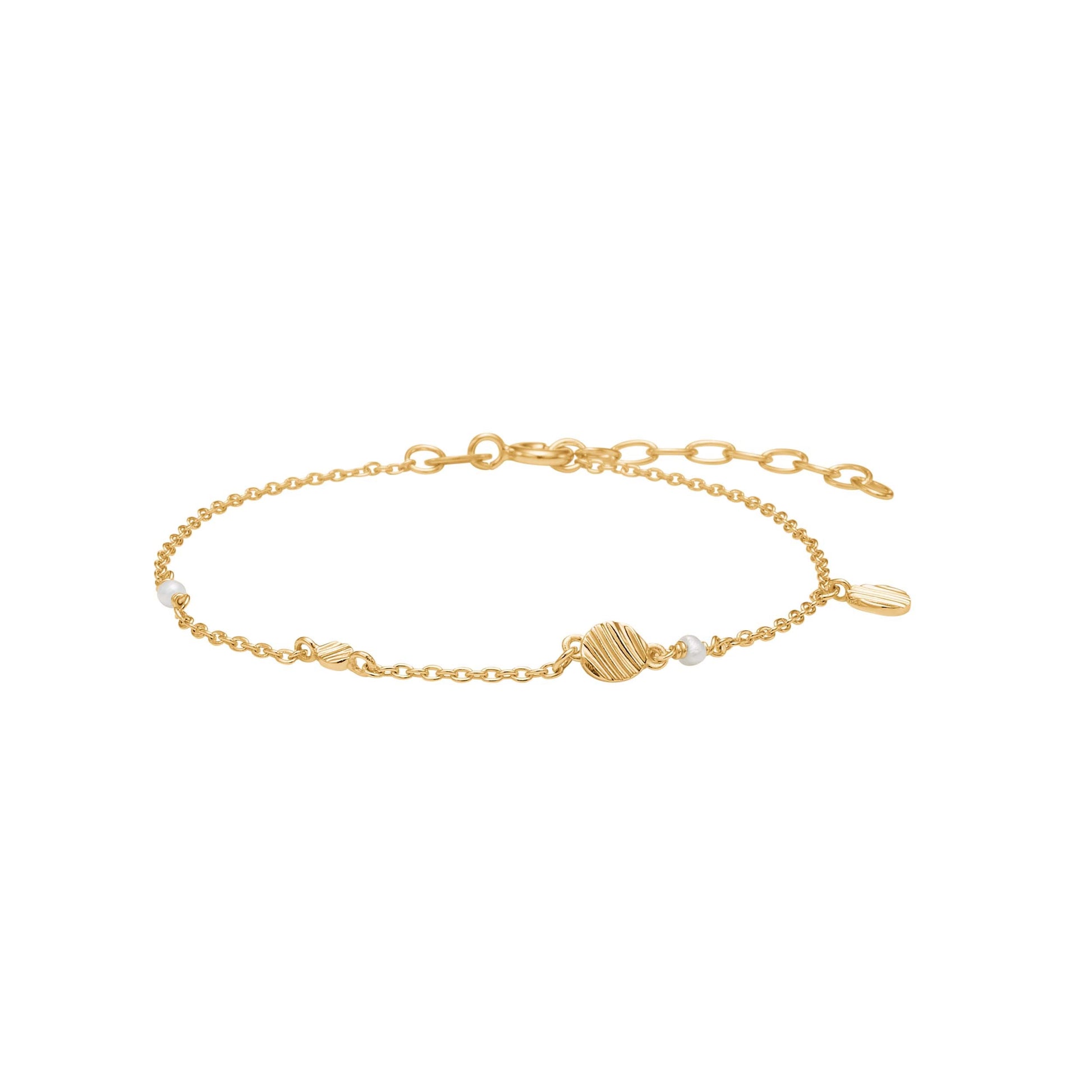 NORDAHL Ripple gyllt silfurarmband ●185900