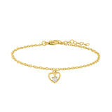 NOA Kids Heart gyllt silfurarmband með zirkonia ●025900