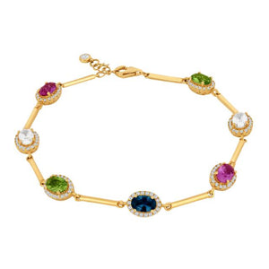 JOANLI Mille gyllt silfurarmband með zirkonia ●195900