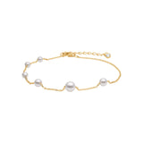 JOANLI Rachel gyllt silfurarmband með ferskvatnsperlum ●365900