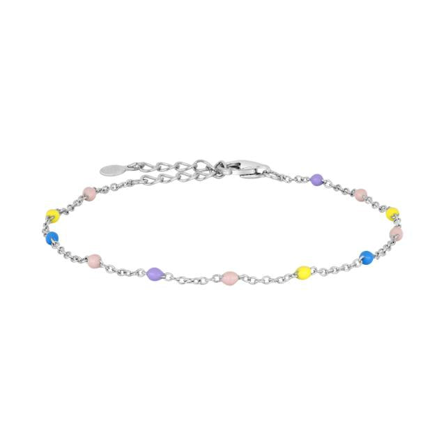 NOA Kids silfurarmband með lituðum kúlum