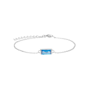 NORDAHL Facet silfurarmband með bláum zirkonia ●090900