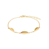 NORDAHL Leaves gyllt silfurarmband ●015900