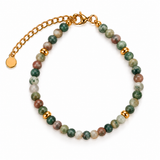 MIRA Gem gold-plated stone bracelet | Indian Agate