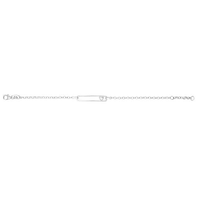 NOA Kids Silfurarmband með plötu fyrir áletrun 15-17cm
