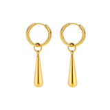 MIRA Drop Hoops gold-plated 14mm