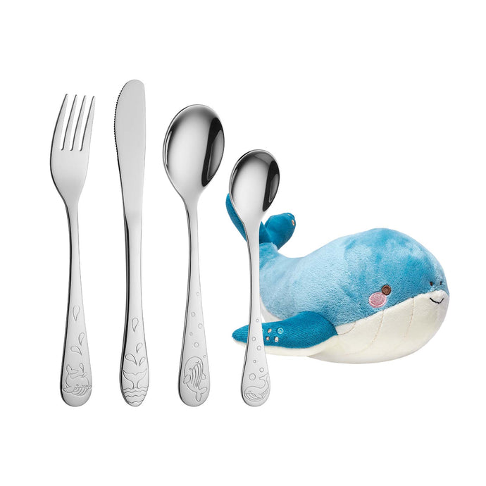 Hnífaparasett, bangsi fylgir, hvalur