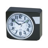 RHYTHM black alarm clock with light