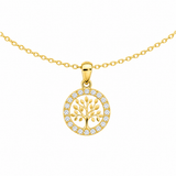 ASTORÍA Bethany gold-plated necklace with zirconia stones | Tree Of Life