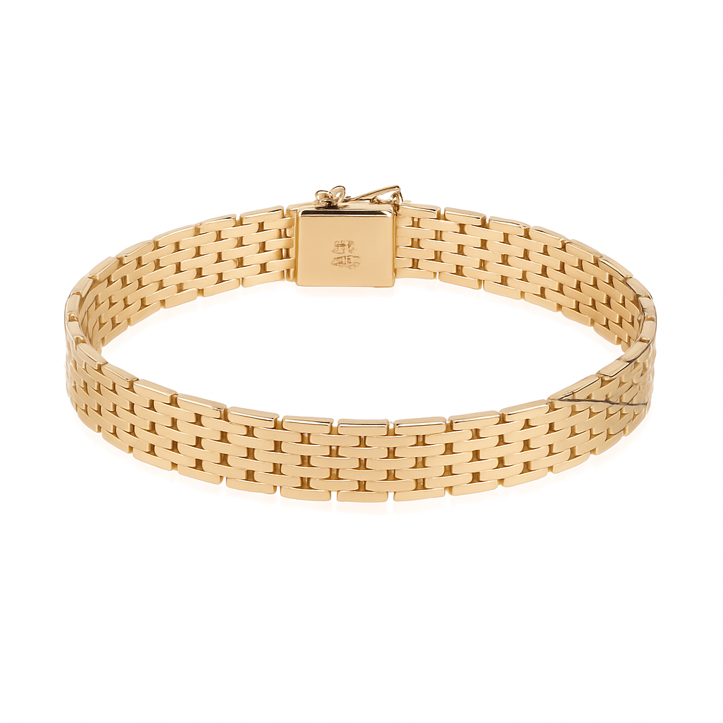 Gullarmband múrsteinamynstur 14k | 7 raðir