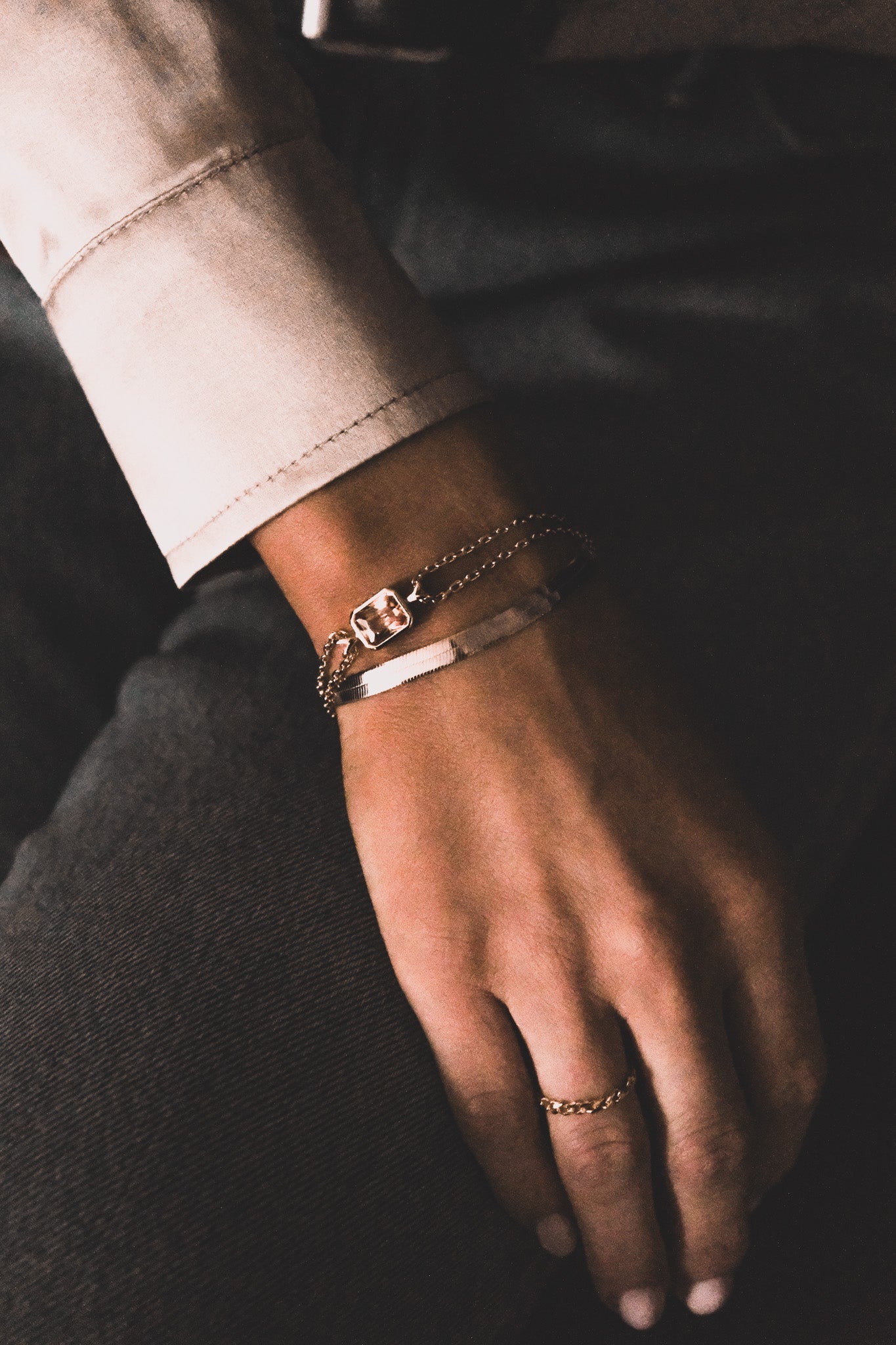 VERA DESIGN Snake gyllt silfurarmband