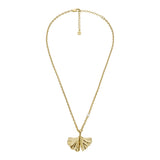 ARMANI Gingko Leaf gold-plated necklace EGS3258