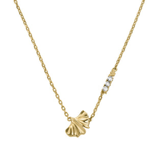 ARMANI Gingko Leaf Minimalist gyllt hálsmen EGS3262