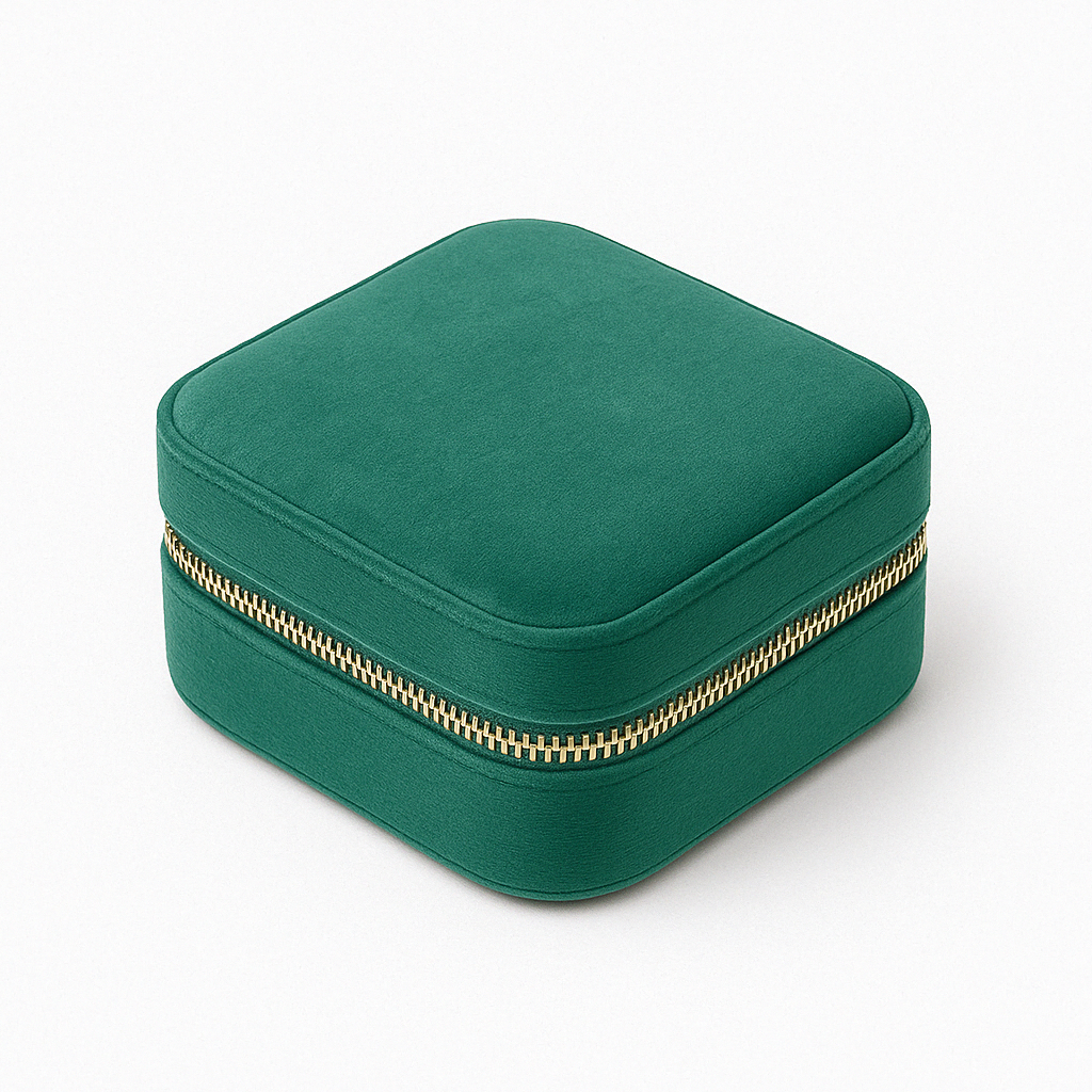 Ferða skartgripaskrín Small - Olive grænt