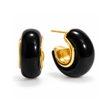 MIRA Crescent gylltir hringlokkar | Black