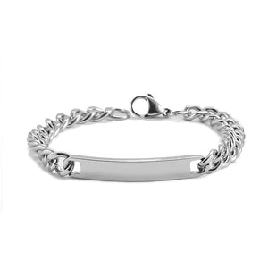 MIRA Cuban bracelet with plate for engraving