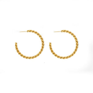 MIRA Cassandra gold earrings 40mm