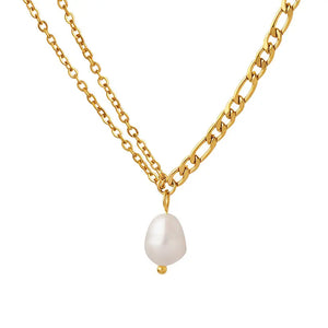 MIRA Ivy gold-plated necklace with pearl