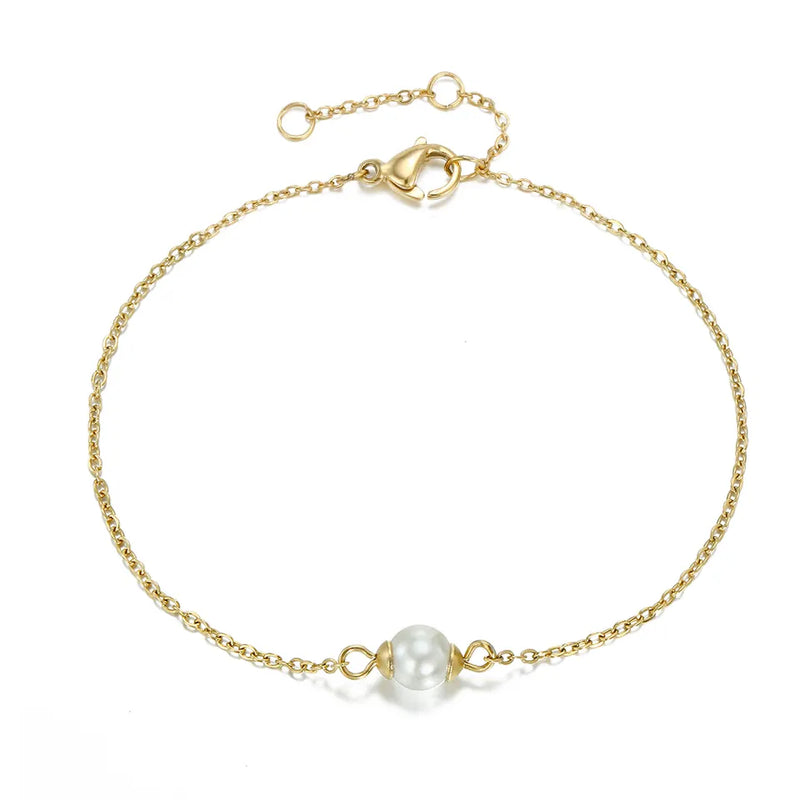 MIRA Pearl gyllt armband