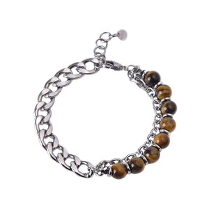 Norr & Sons Arvid herraarmband með Tiger Eye #315