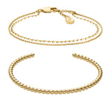 FOSSIL Combo 2 gyllt armbönd í setti JA7293