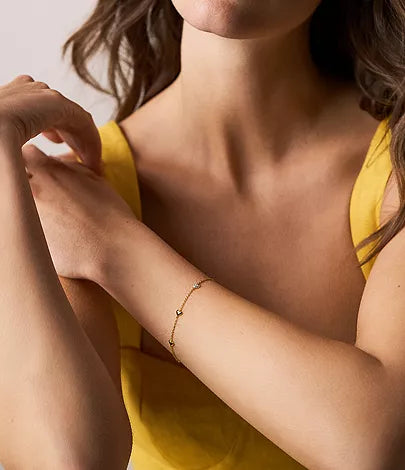 FOSSIL Sutton Heartbeat gyllt armband