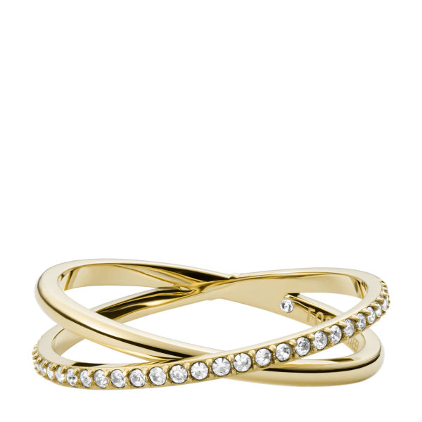 FOSSIL Ellis All Stacked up hringur með zirkonia JF03752