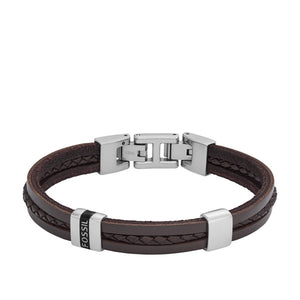 FOSSIL Essentials brúnt herraarmband JF04133