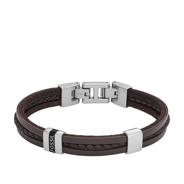 FOSSIL Essentials brúnt herraarmband JF04133