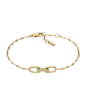 FOSSIL Heritage D-Link gyllt armband JF04525