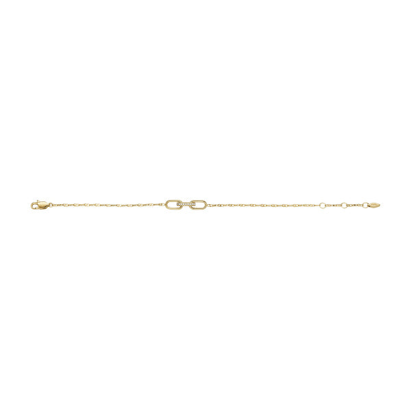 FOSSIL Heritage D-Link gold-plated bracelet JF04525