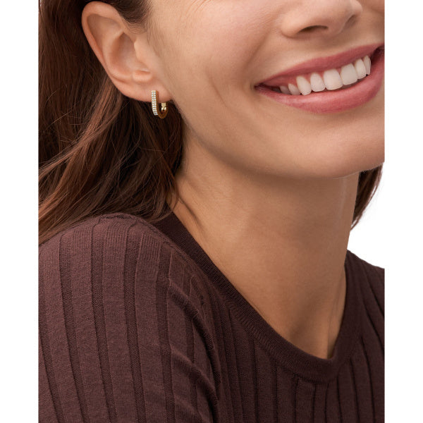 FOSSIL Heritage D-Link gylltir eyrnalokkar