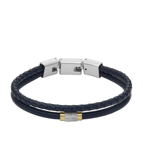 FOSSIL Machine All Stacked Up blátt herraarmband JF04703