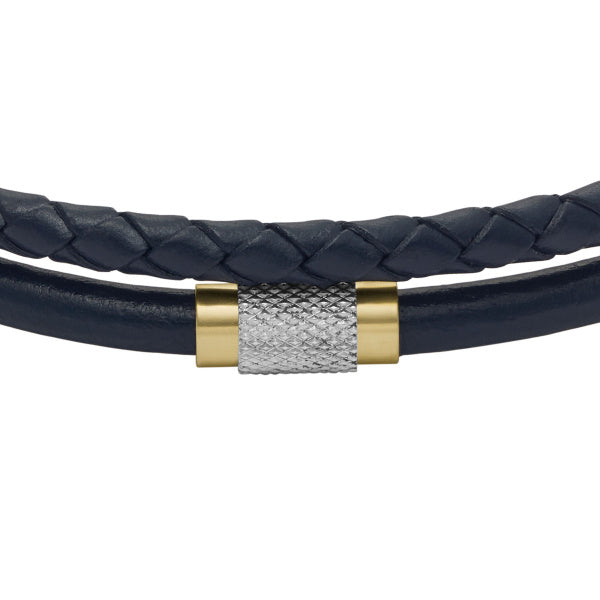 FOSSIL Machine All Stacked Up blátt herraarmband JF04703