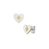 FOSSIL Radiant Love eyrnalokkar með zirkonia og skelplötu JF04732