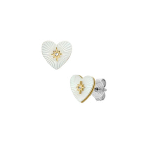 FOSSIL Radiant Love eyrnalokkar með zirkonia og skelplötu JF04732