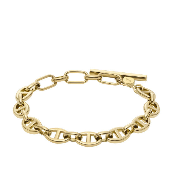 FOSSIL Heritage D-Link Chain gyllt armband JF04759
